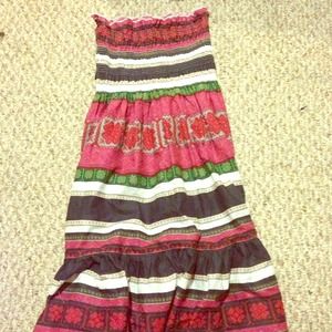 Strapless summer dress