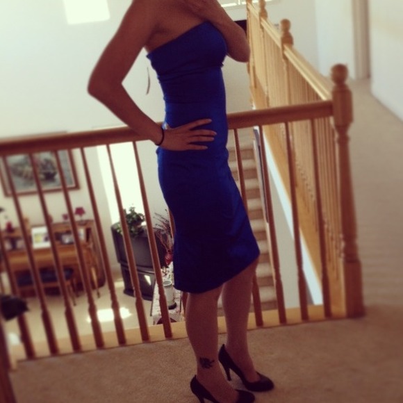 💙BEBE💙 electric blue dress NWTs