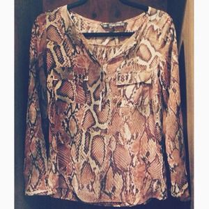 **REDUCED** ZARA Snake print Blouse
