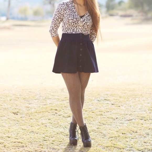 *SOLD!* Navy Blue Corduroy Skirt