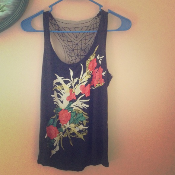 Forever 21 Tops - RESERVED Black beaded shirt