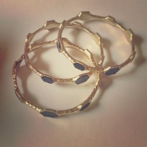 🎉🎁JUST REDUCED! Set of 3 Gold & Black Bangles