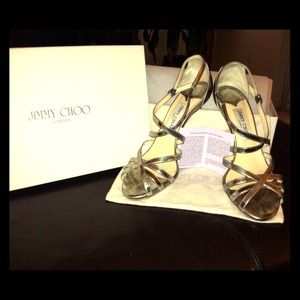 Jimmy Choo mirror leather heels size 40