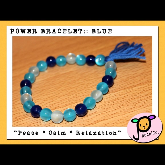 Handmade POWER BRACELET:: BLUE