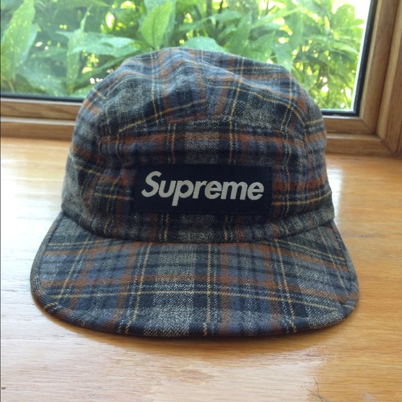 RARE SUPREME Unisex plaid wool box cap adjustable