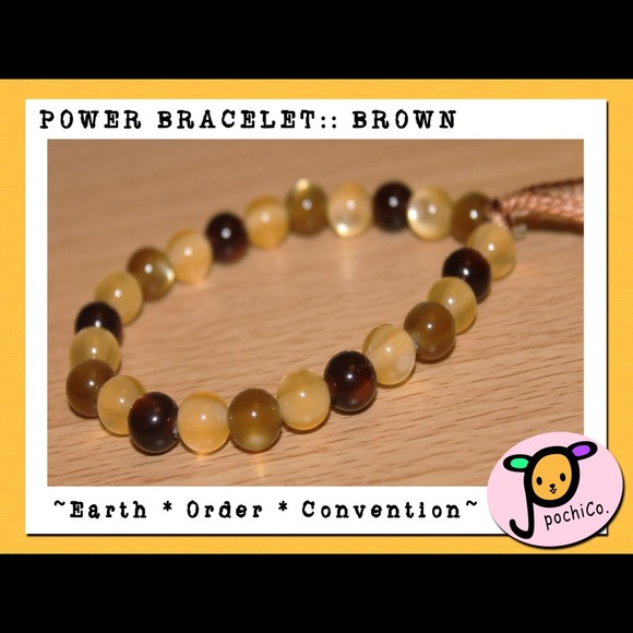 Handmade POWER BRACELET:: Brown