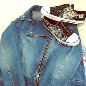 MNG jean jacket | Ed Hardy Shoes