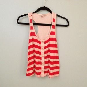 Forever 21 red and white striped tank