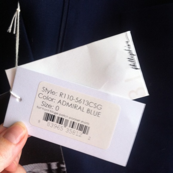 Philip Lim Navy Blue High Waist Short Size 0. - Picture 4 of 4