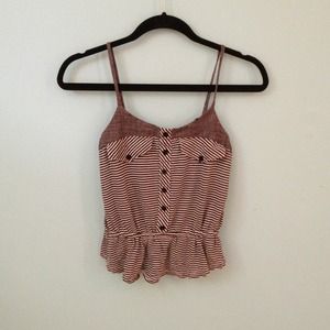 Kirra striped peplum crop tank