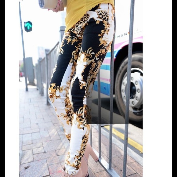Pants - Leopard pattern slim leggings pants