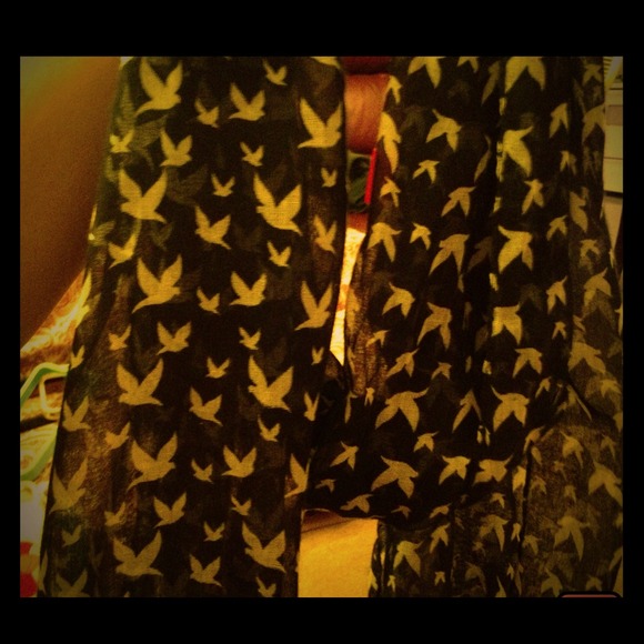 Bird printed scarf