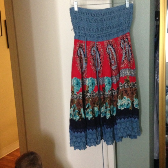 Strapless fun summer dress