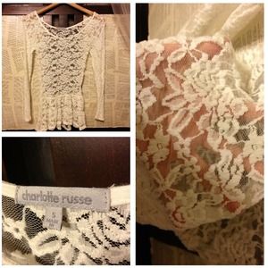 Traded❤Charlotte Russe peplum lace top