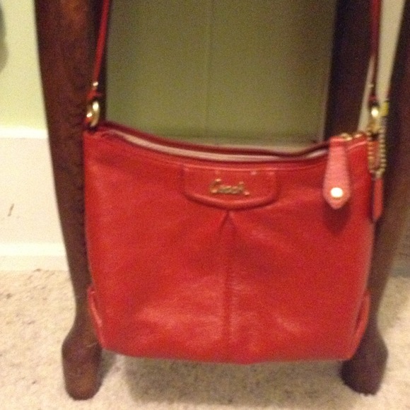 Authentic Small Red Coach purse-cross body