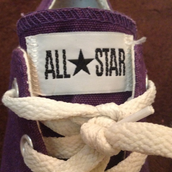 Purple all-star converse