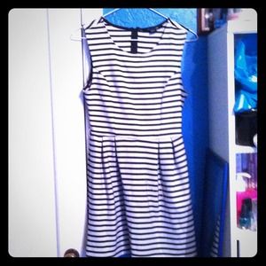 Size small black and white striped dress