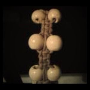 Handmade hemp bracelet with wood  beads