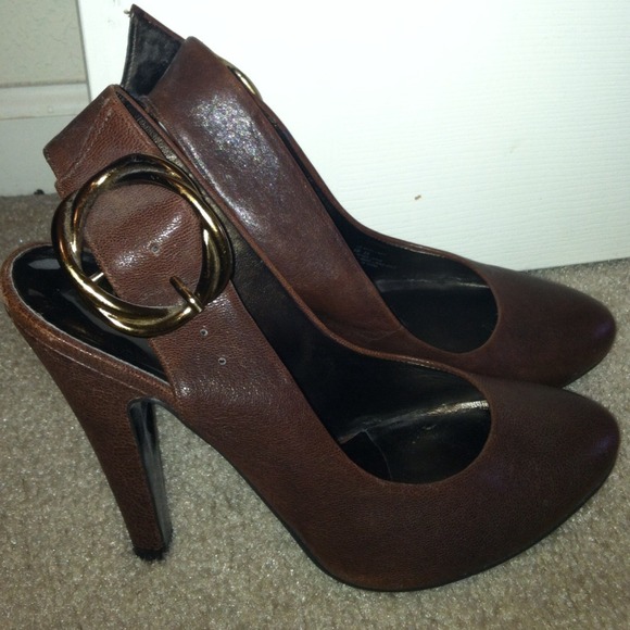 Brown Leather Heels