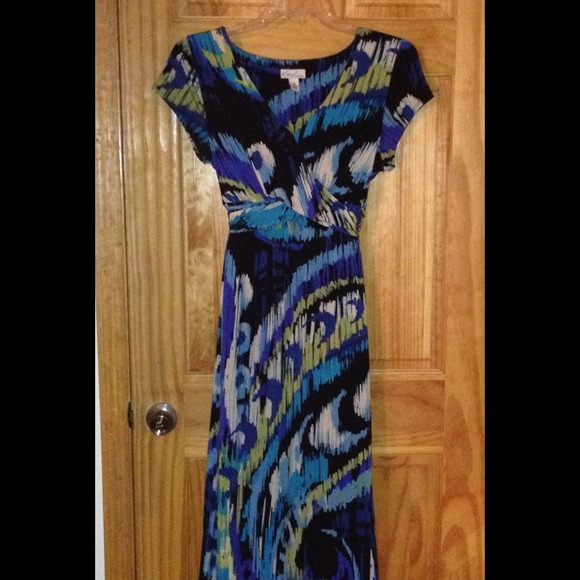 Long casual multicolored dress - Picture 1 of 4