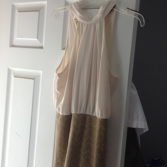 Gold halter dressn n shirt