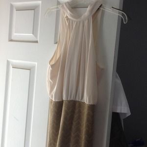 Gold halter dressn n shirt