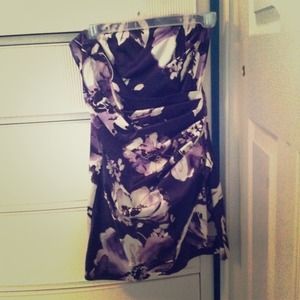 Dark purple flowery dress