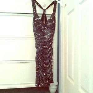 Black sparkle party dress
