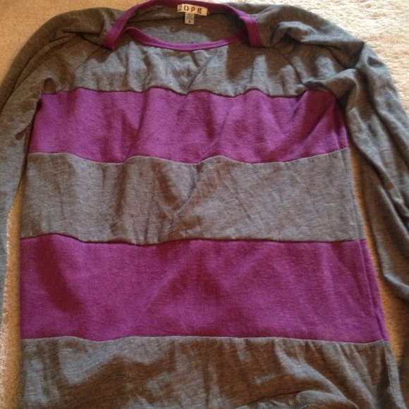 Long sleeved striped top