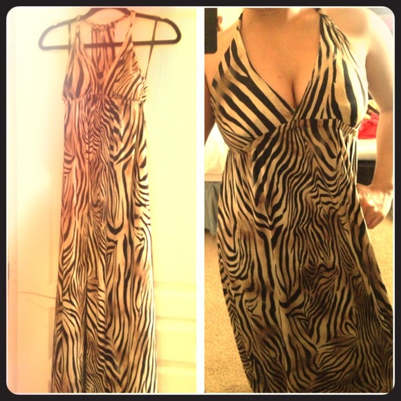 Animal print maxi dress