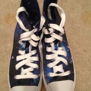 High top galaxy shoes