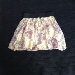Forever21 Banded Floral Skirt szM