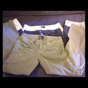 American Eagle Low Rise Cargo Pants - 3 pair