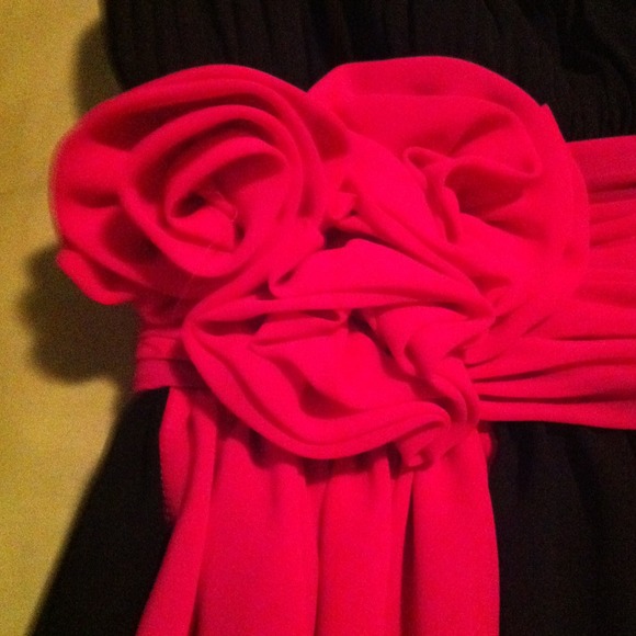 ***REDUCED 9/23*****Beautiful black and pink dress - Picture 2 of 3