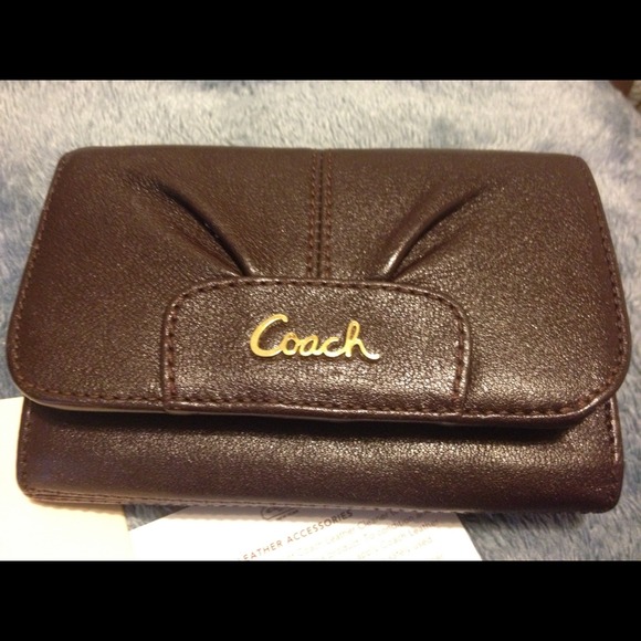 Sold !Coach brown "wine" wallet