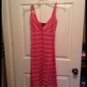 Cute summer pink striped dress