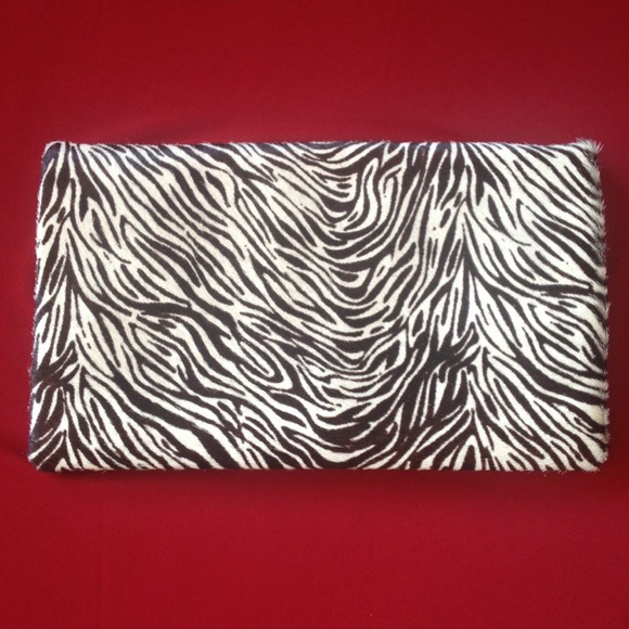 Reduced!  Ann Taylor Zebra Calf-hair Clutch