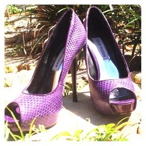 Purple Snakeskin Platform Heel by Steve Madden