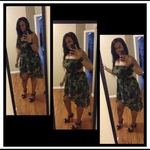 High low Camouflage dress