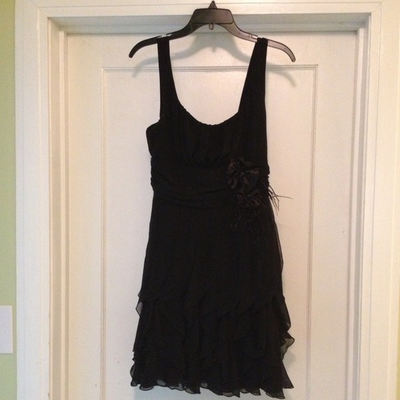 Black Ruffle Dress - Picture 2 of 4