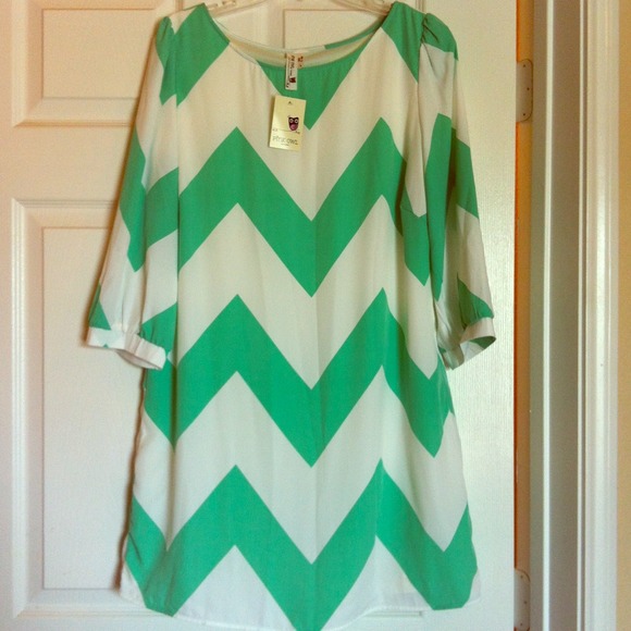 Boutique Chevron Print Dress