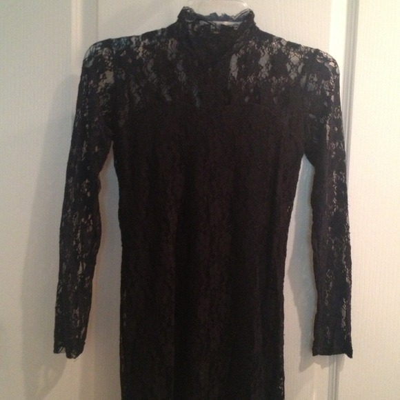 Black Lace Dress - Picture 3 of 4