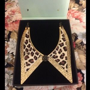 Leopard Print Collar Necklace