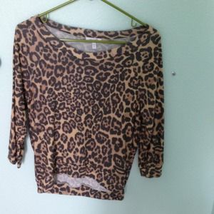 Leopard 3/4 sleeve shirt