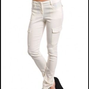 White cargo style pants