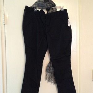 Old Navy Black Mid Rise Straight Pants