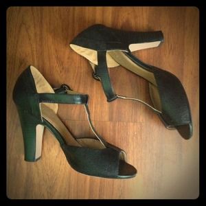 Black T-Strap Heels