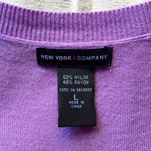 NY and Company Sweaters - NY & Co. Lilac Cardigan Sz Large NY and Company Sweaters - NY & Co. Lilac Cardigan Sz Large