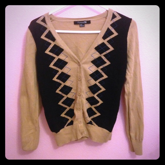 Argyle cardigan!