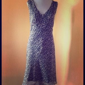 Cute Black Dress with brown/tan dots accents.